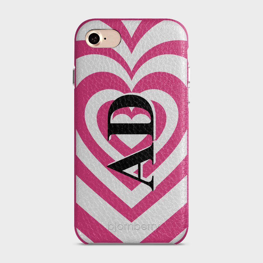 iPhone 7/8/SE (2022/2020) Personalised Leather Case - Hypnotic Heart - 8