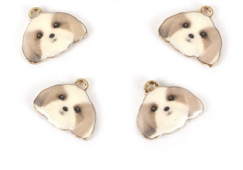 Charm   Enameld Dog, Papillon
