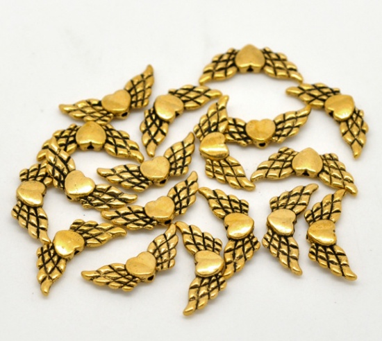 Wings - Gold w. heart - 2