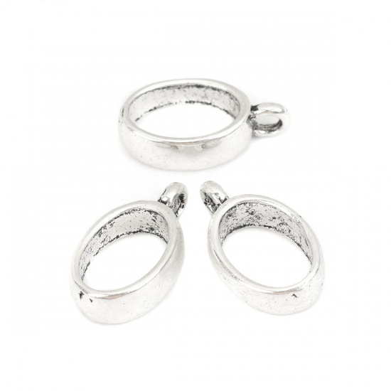 Connector / bail  Silver oval