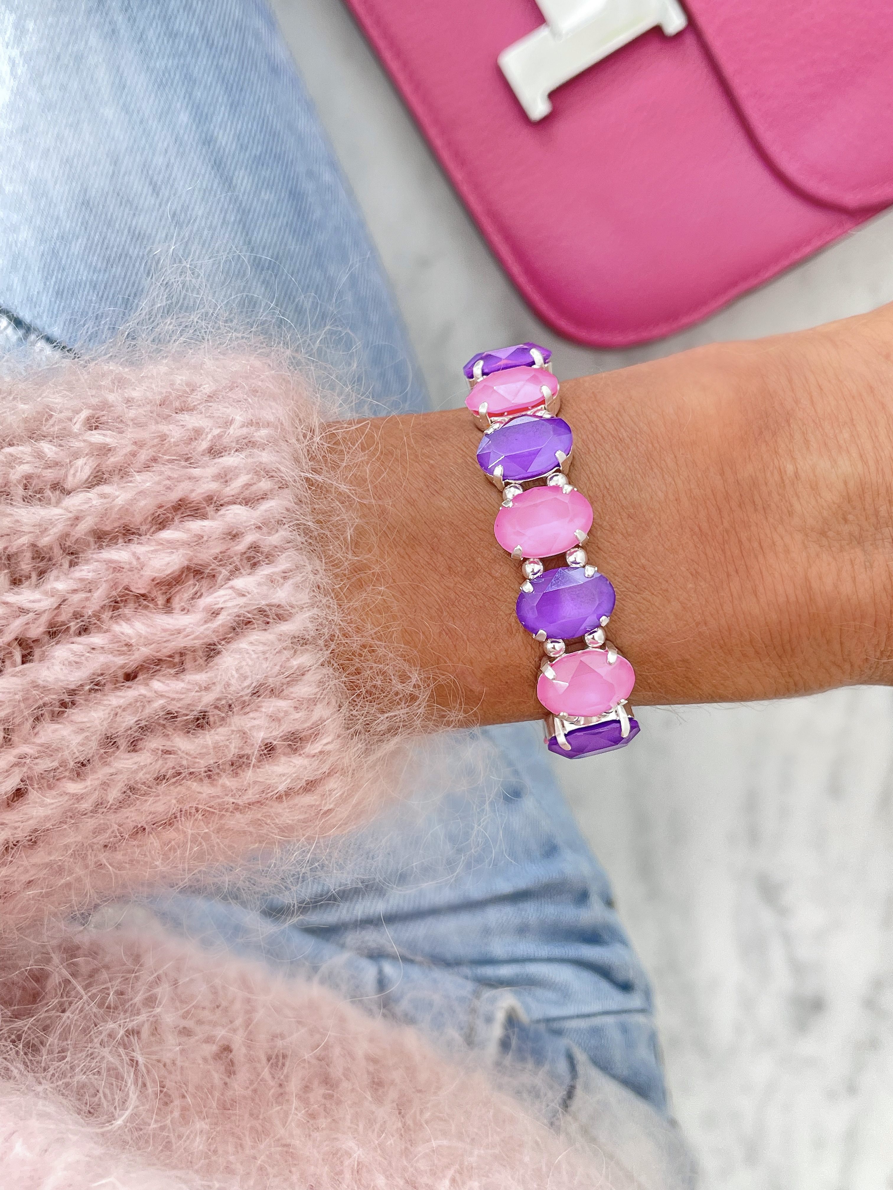 Bracelet Eliza Powder Rose / Violet Delite Silver - 2