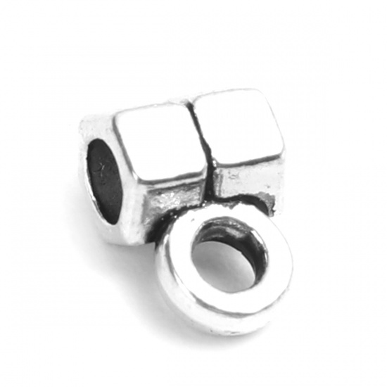 Connector /bail/Berlockhållare - Silver  cylinder