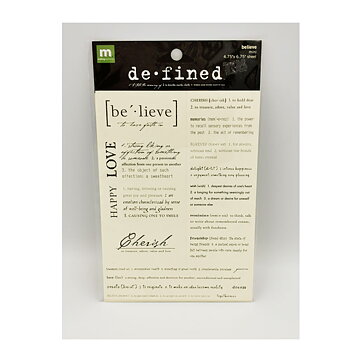 Making Memories Defined Mini Sheet Stickers -  Believe