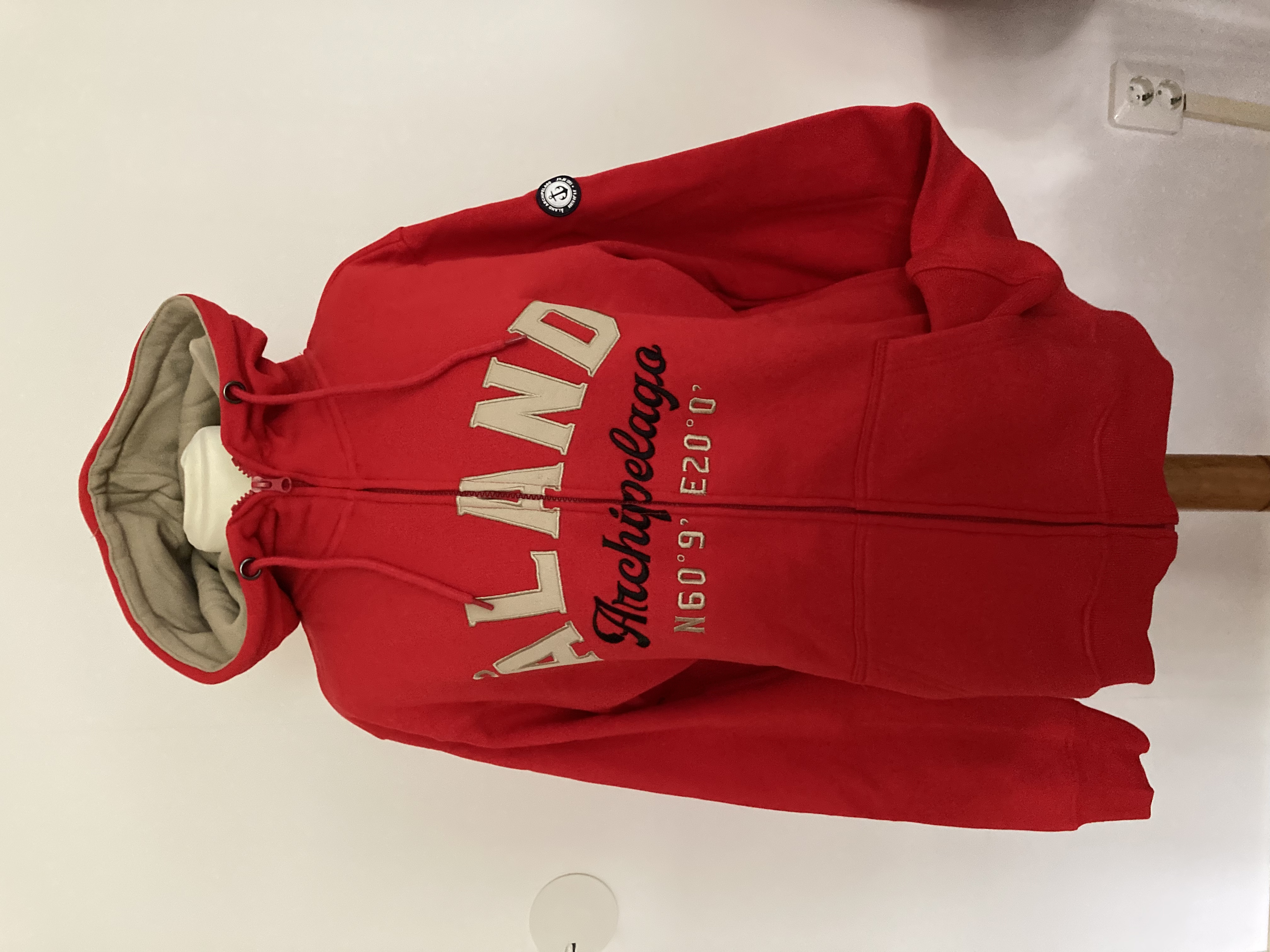 Röd hoodie  herr