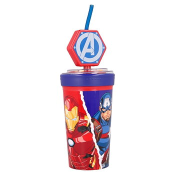 Avengers Marvel Mugg med Sugrör Gear