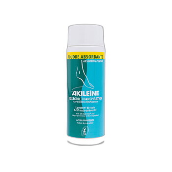 Akileine Fotpuder - 75 g - Absorberar överdriven fukt och motverkar dålig lukt