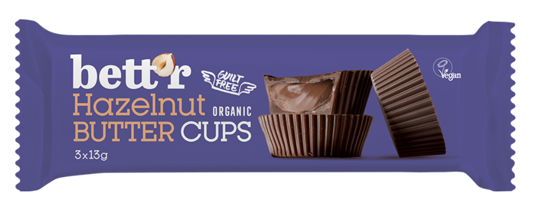 Nut Butter Cups Hazel 39g Bettr Eko