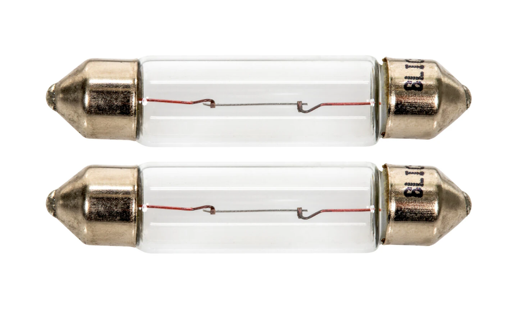 Glödlampa SV8,5 44mm 10W 12V 2-p