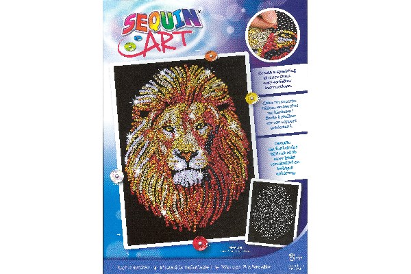 Sequin Art Lion 25x34 cm