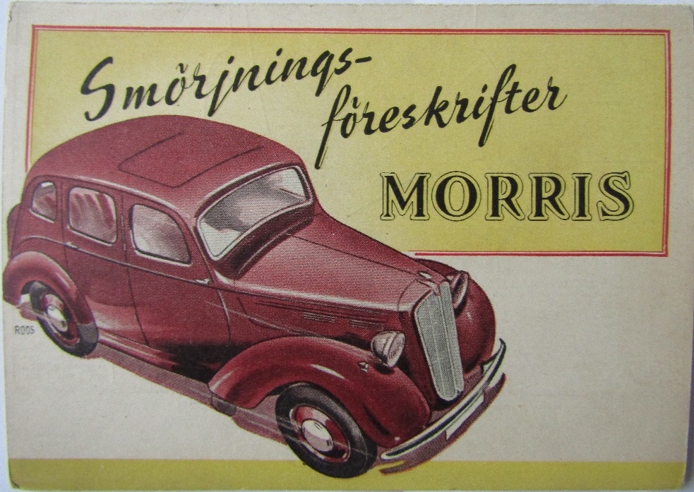 1947 Morris Smörjningsföreskrifter 9.47