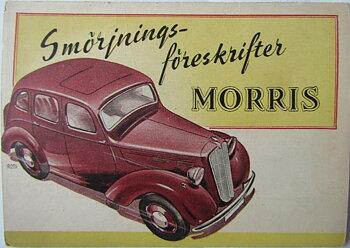 1947 Morris Smörjningsföreskrifter 9.47