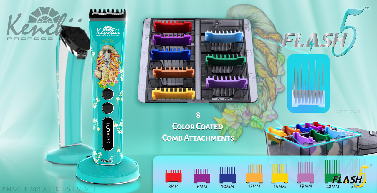 KENCHII Flash5™ Comb Kit 8Piece (limited edition clipper) ALWAYS