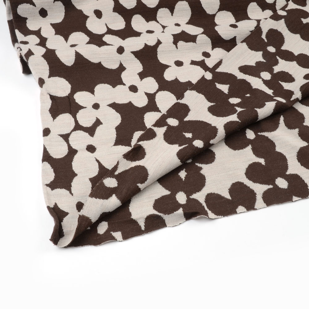 FLOWER JACQUARD - BROWN/SAND - 2