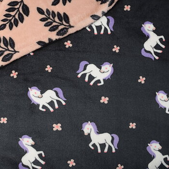 CUDDLE FLEECE - UNICORN/LEAF