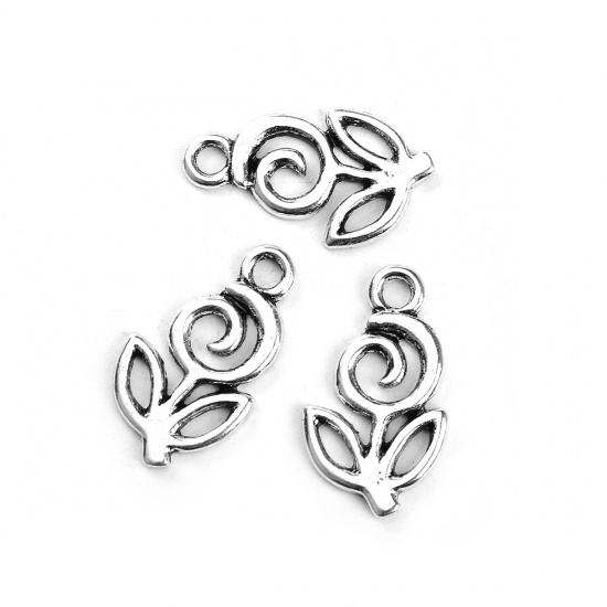 Charm FLower Silver 22mm - 2