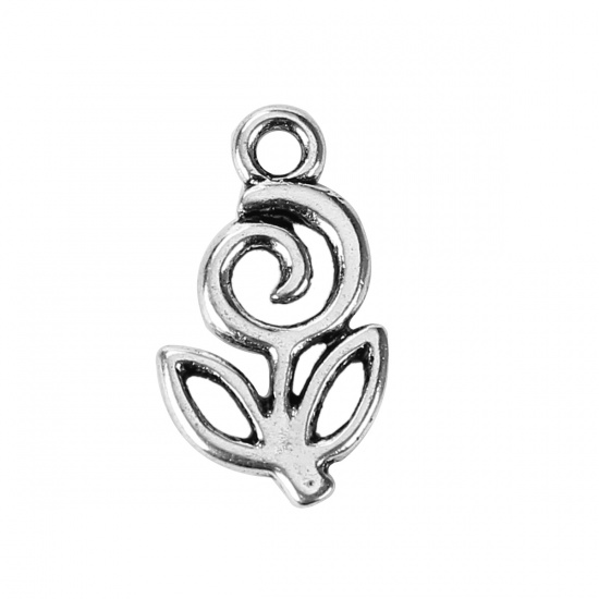 Charm FLower Silver 22mm