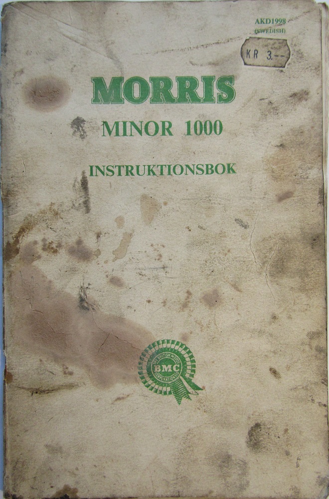 1957-1962 Morris Minor1000 Instruktionsbok