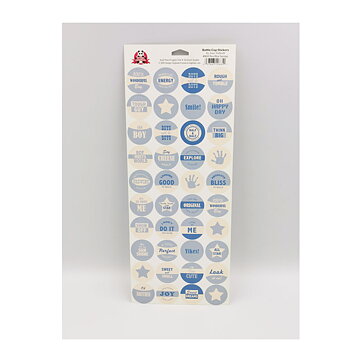 Design Originals Bottle Cap Stickers - Boy Blue Sayings