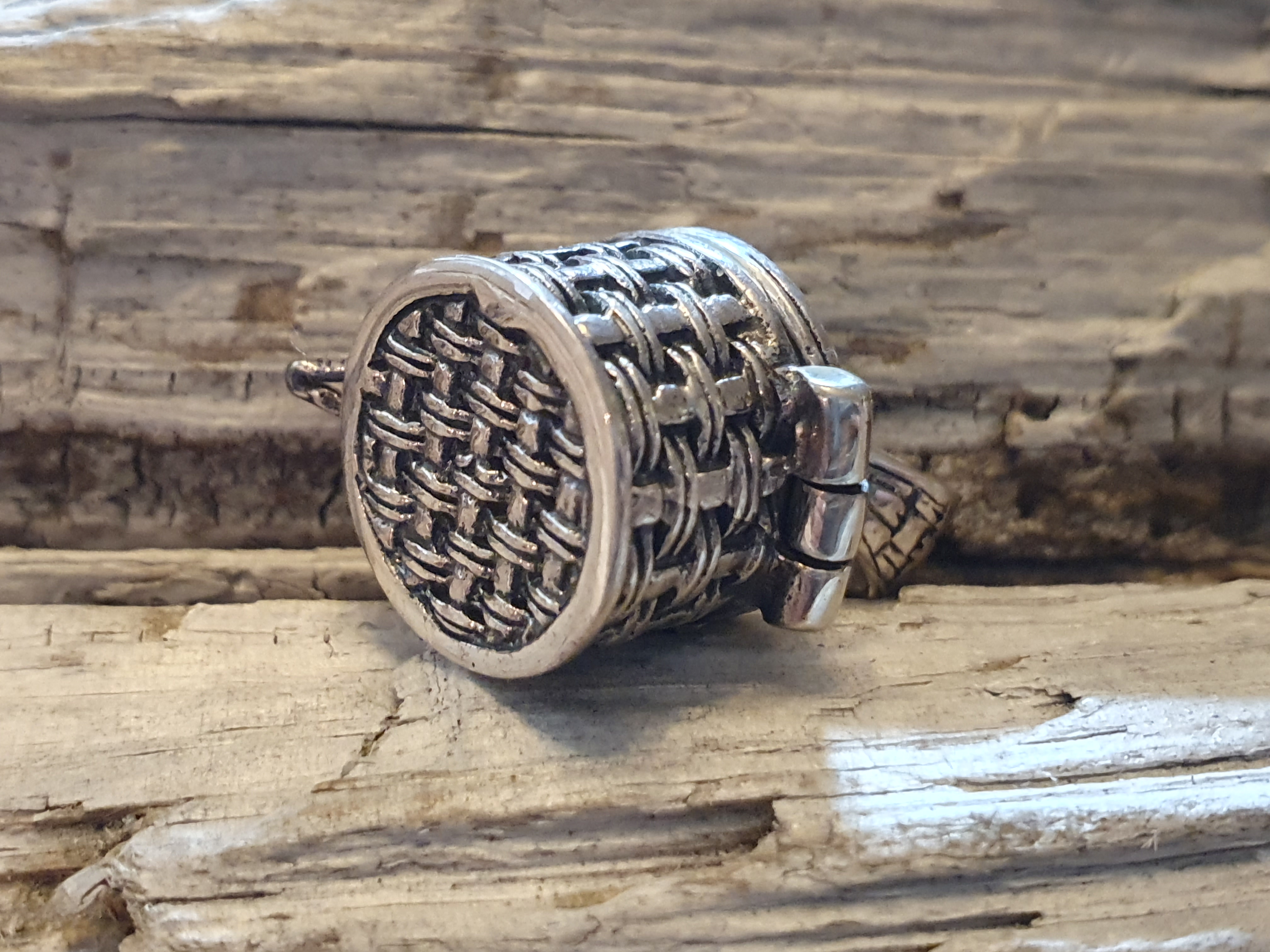 Korg öppningsbar hänge, 925-silver - 3