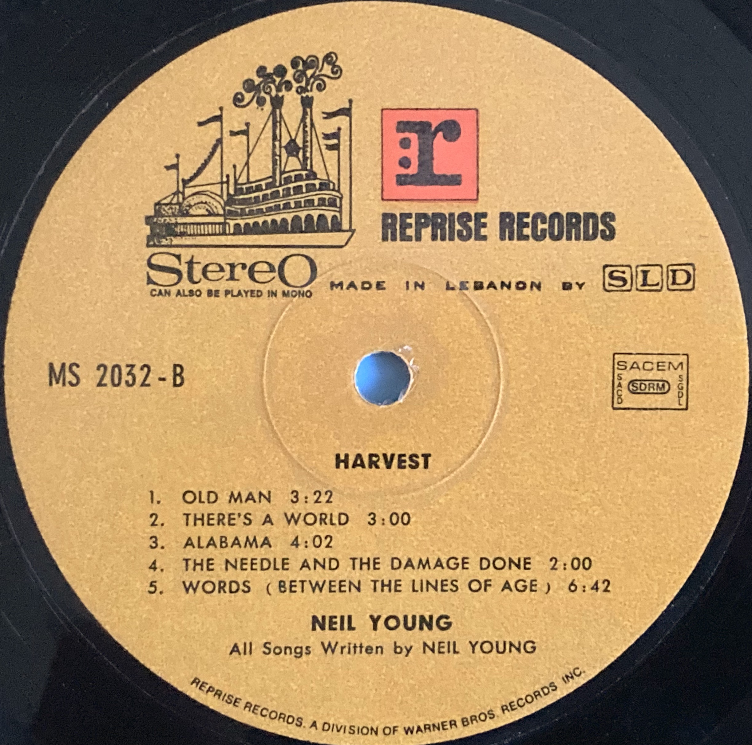 NEIL YOUNG - Harvest LIBANON-orig LP 1972 - 6