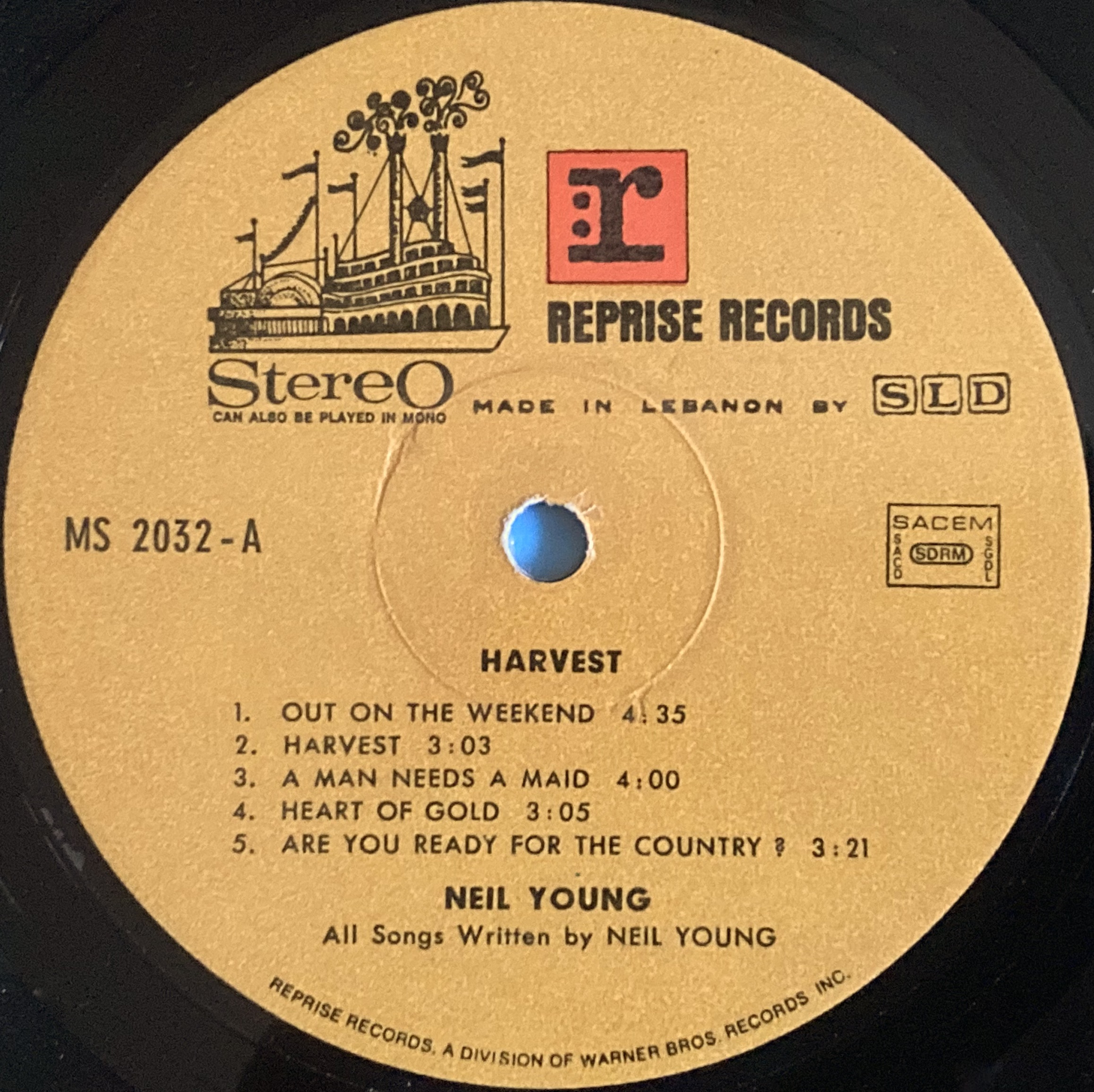 NEIL YOUNG - Harvest LIBANON-orig LP 1972 - 5