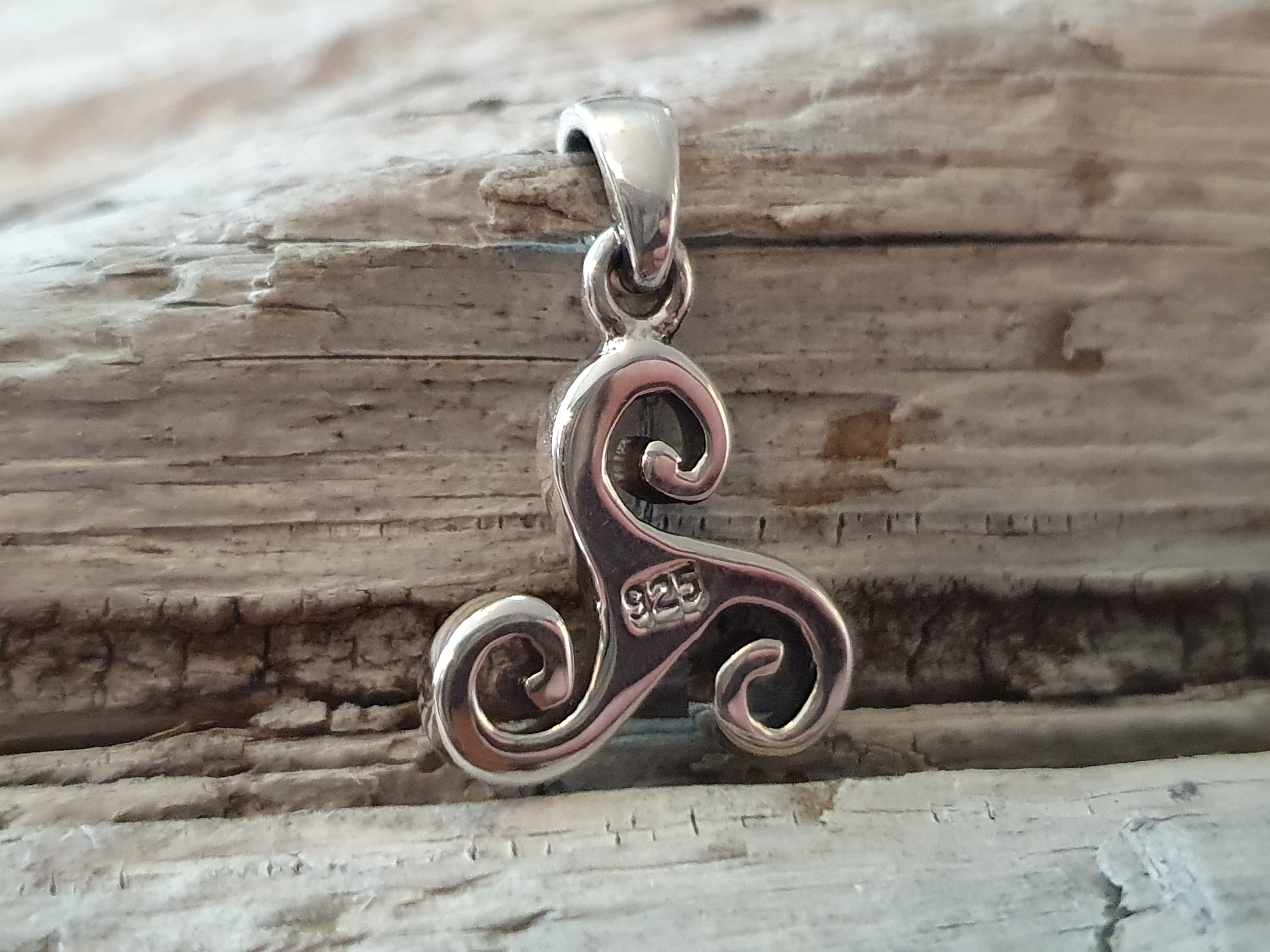 Keltisk  symbol med mönster på hake, hänge , 925-silver