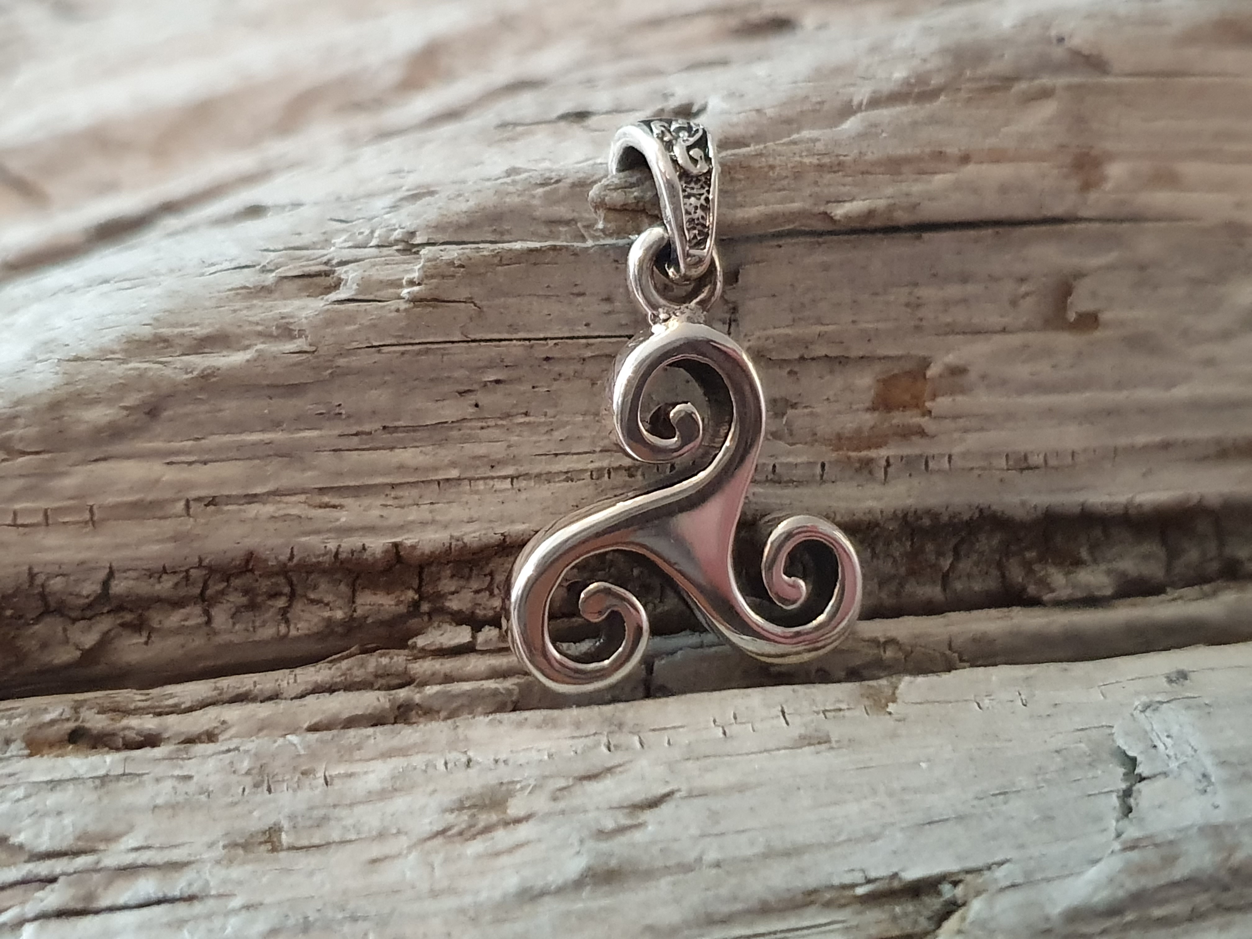 Keltisk  symbol med mönster på hake, hänge , 925-silver - 3