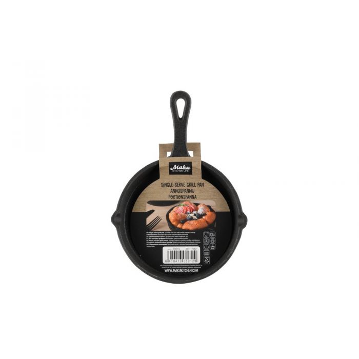 Portionsgrillpanna, rund, gjutjärn 20,5x14,5 cm - 3