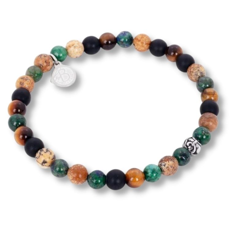 Armband onyx, galaxy stone, tigeröga och lapis