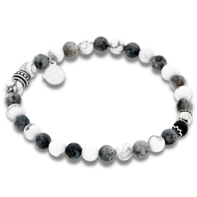 Armband jaspis och howlite