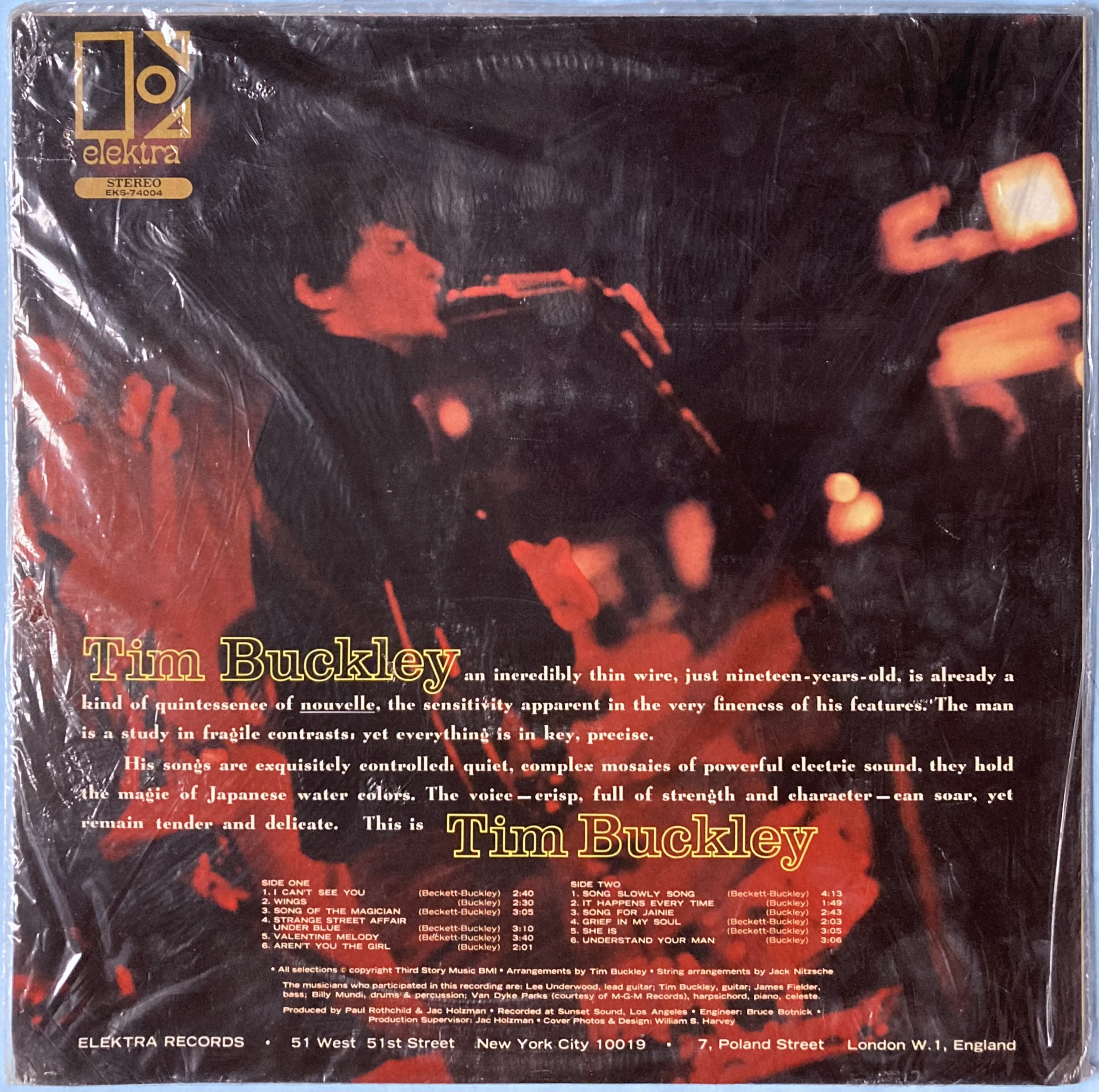 TIM BUCKLEY - "same" US/UK-orig LP 1965 OÖPPNAD! - 2