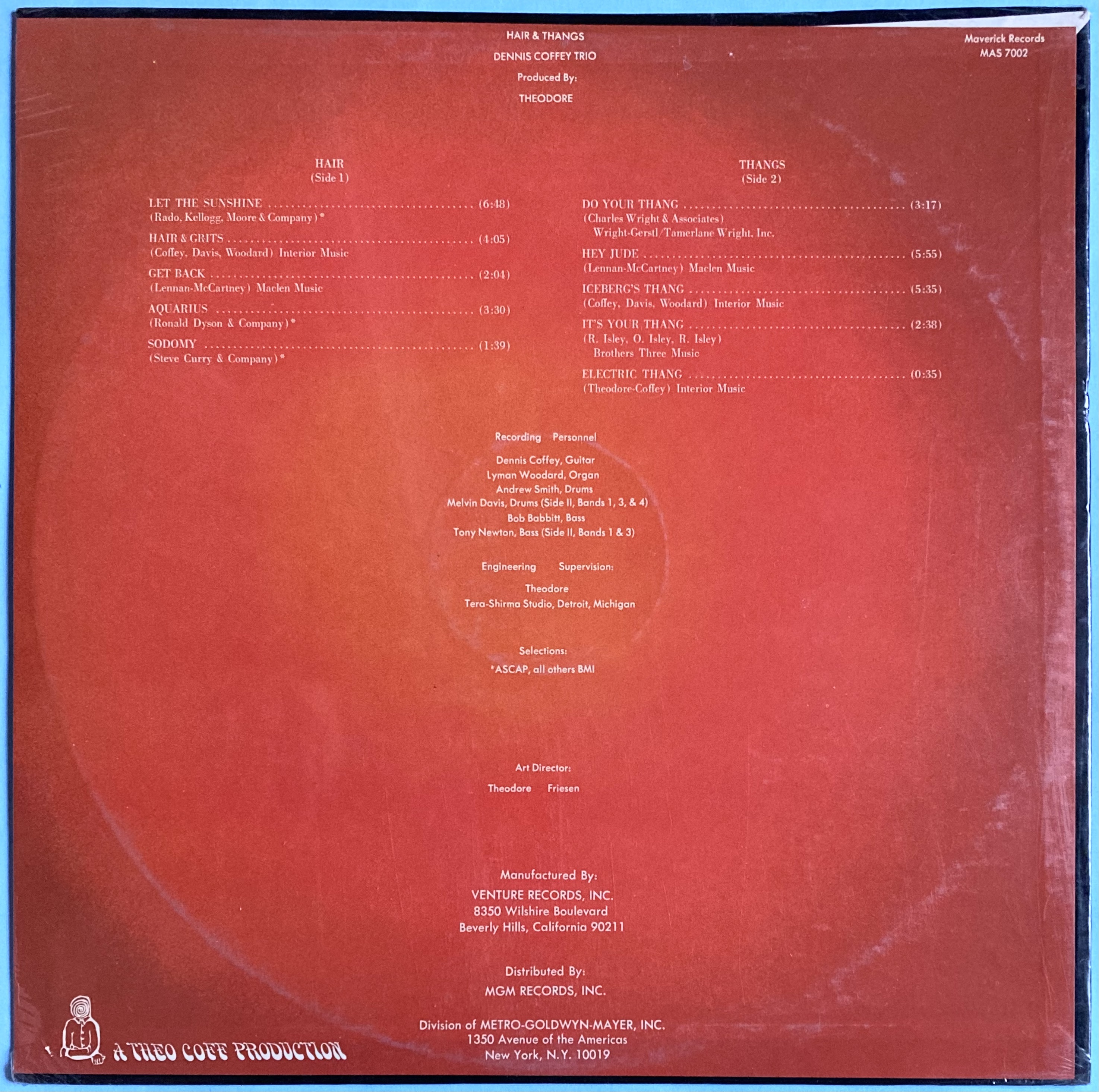 HAIR AND THANGS (Dennis Coffey) - "same" US-orig LP 1969 OÖPPNAD! - 2