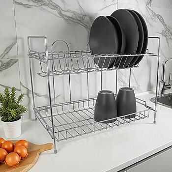 2-vånings diskställ / diskhylla krom 50cm