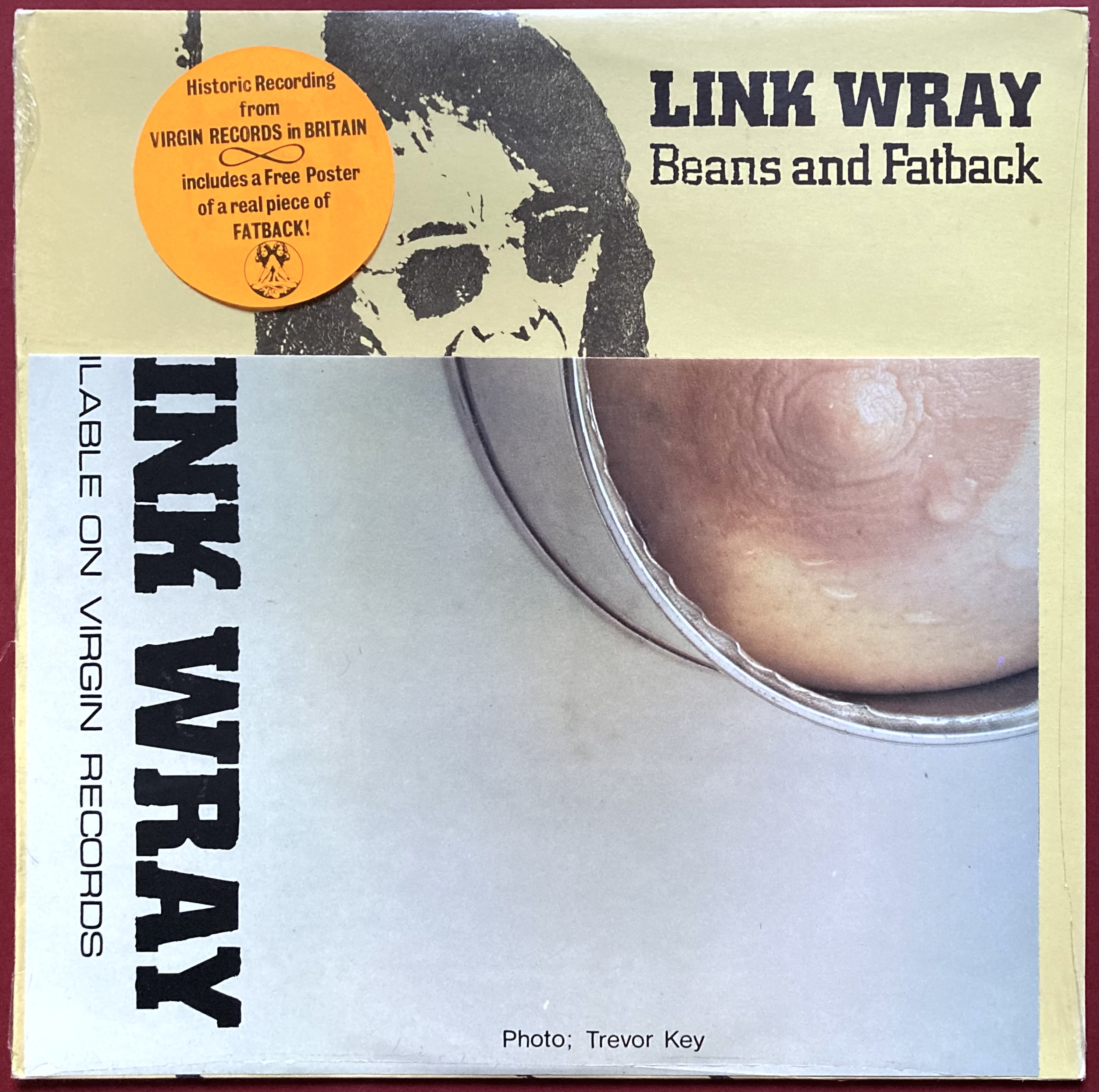 LINK WRAY - Beans and Fatback UK-orig LP 1973 OÖPPNAD!
