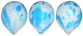 Balloons Blue Marble 6-pack