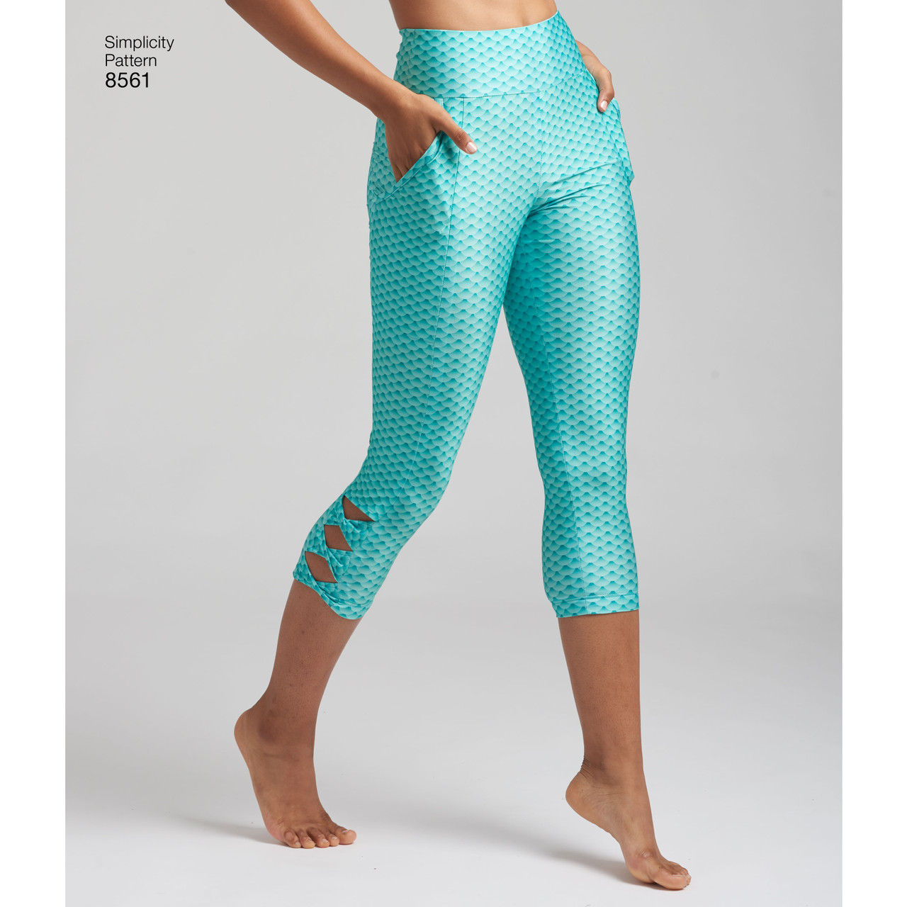S8561 - Leggings med fickor & fothälla - 6