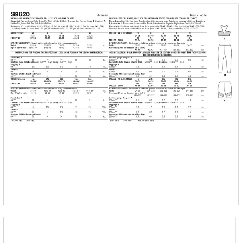 S9620 - Sportbh, leggings & cykelshorts - 5