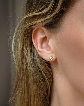 Bliss Studs Gold and Dia