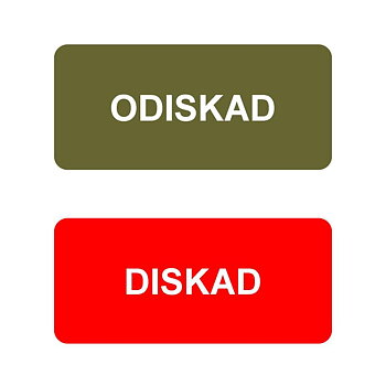 Magnetskylt - DISKAD - ODISKAD