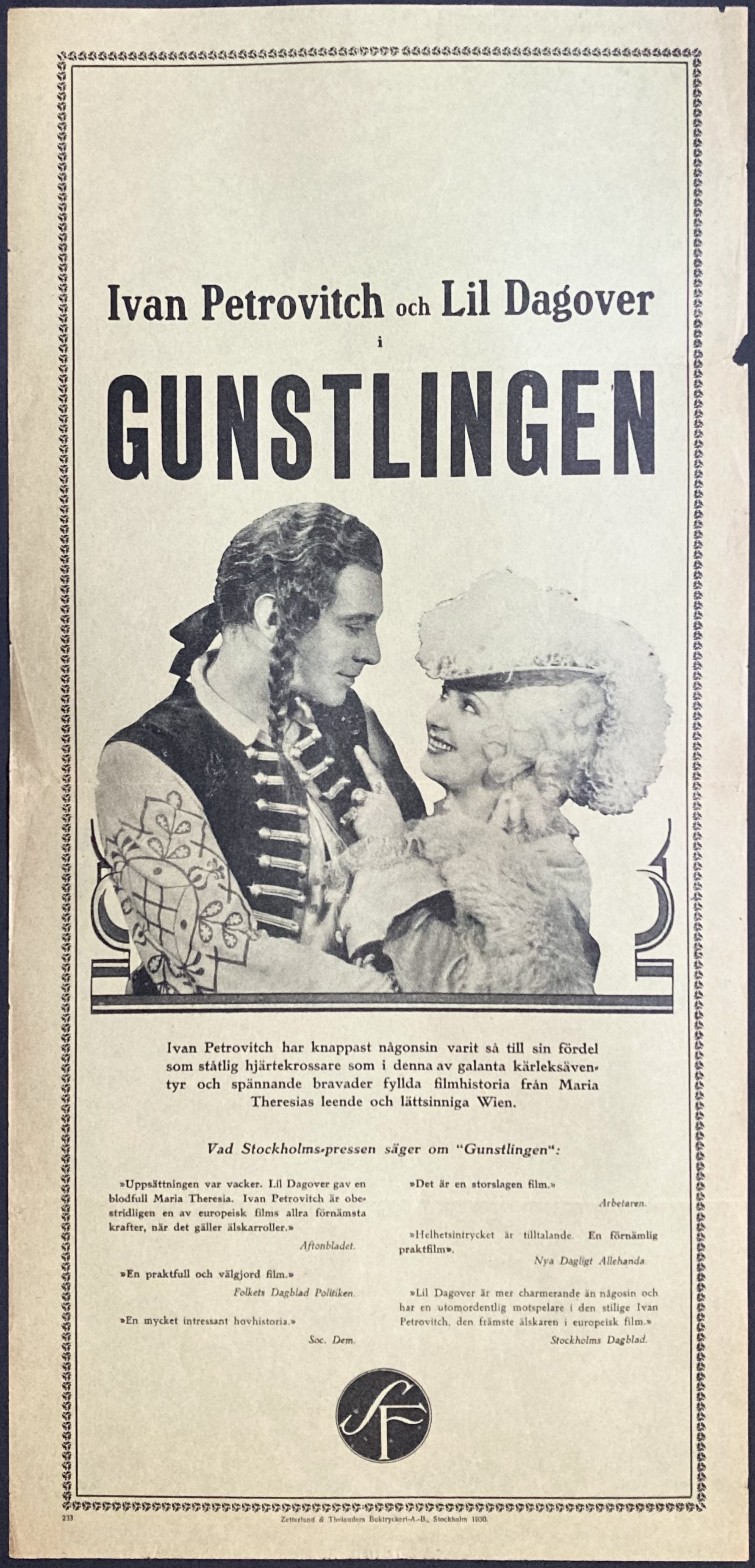 DER GüNSTLING VON SCHÖNBRUNN (1929)