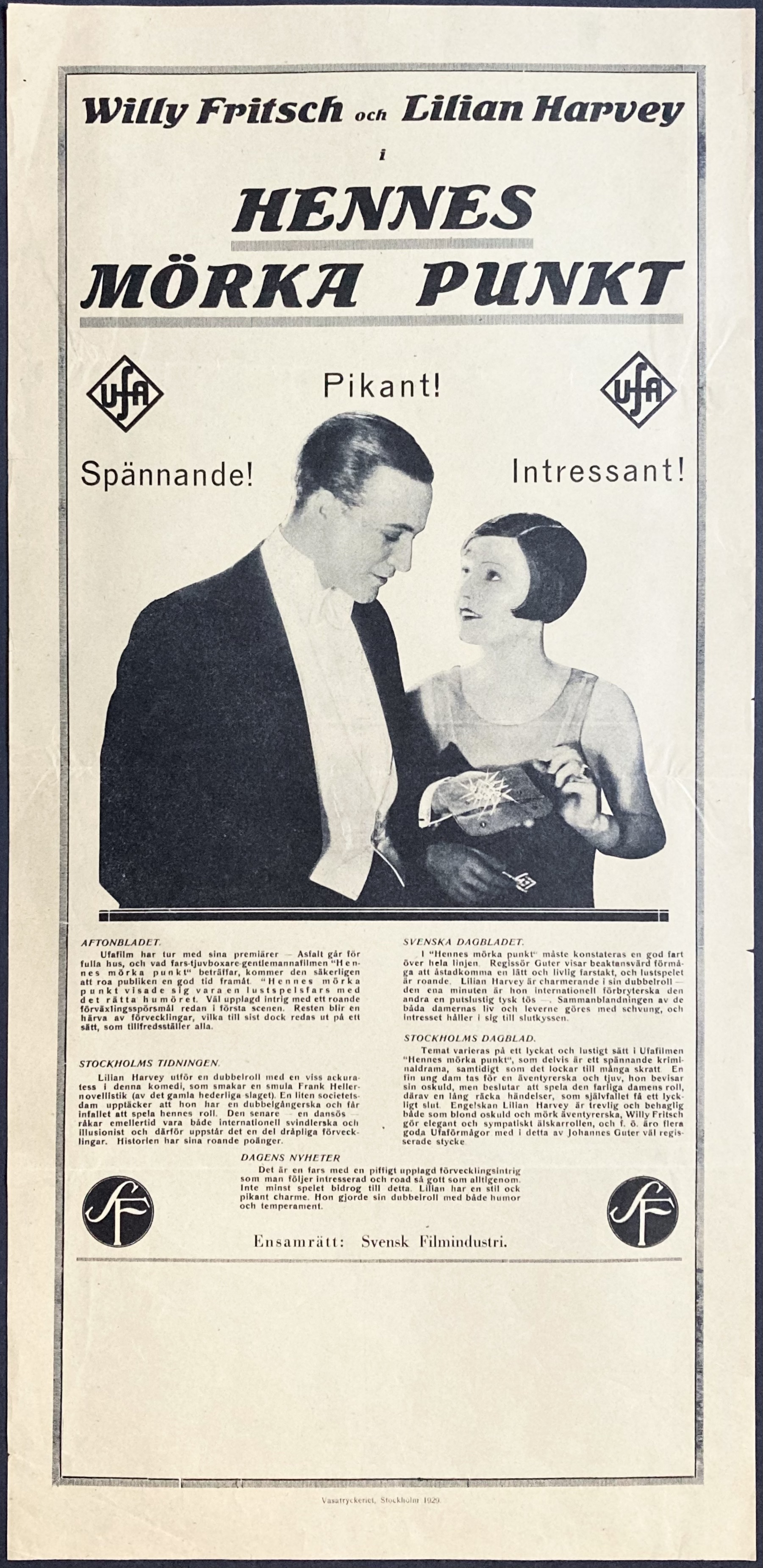 IHR DUNKLER PUNKT (1929)