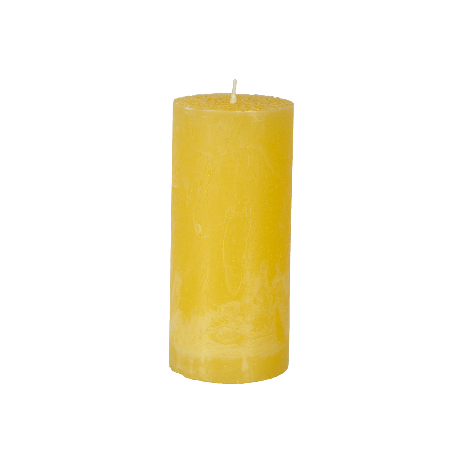 Blockljus, Ljusgul Ø7xH15 cm