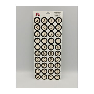 Design Originals Bottle Cap Stickers - Typewriter Alphabet