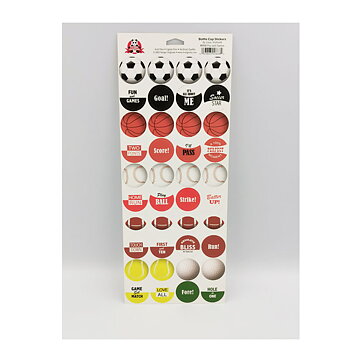 Design Originals Bottle Cap Stickers - Vintage Sports