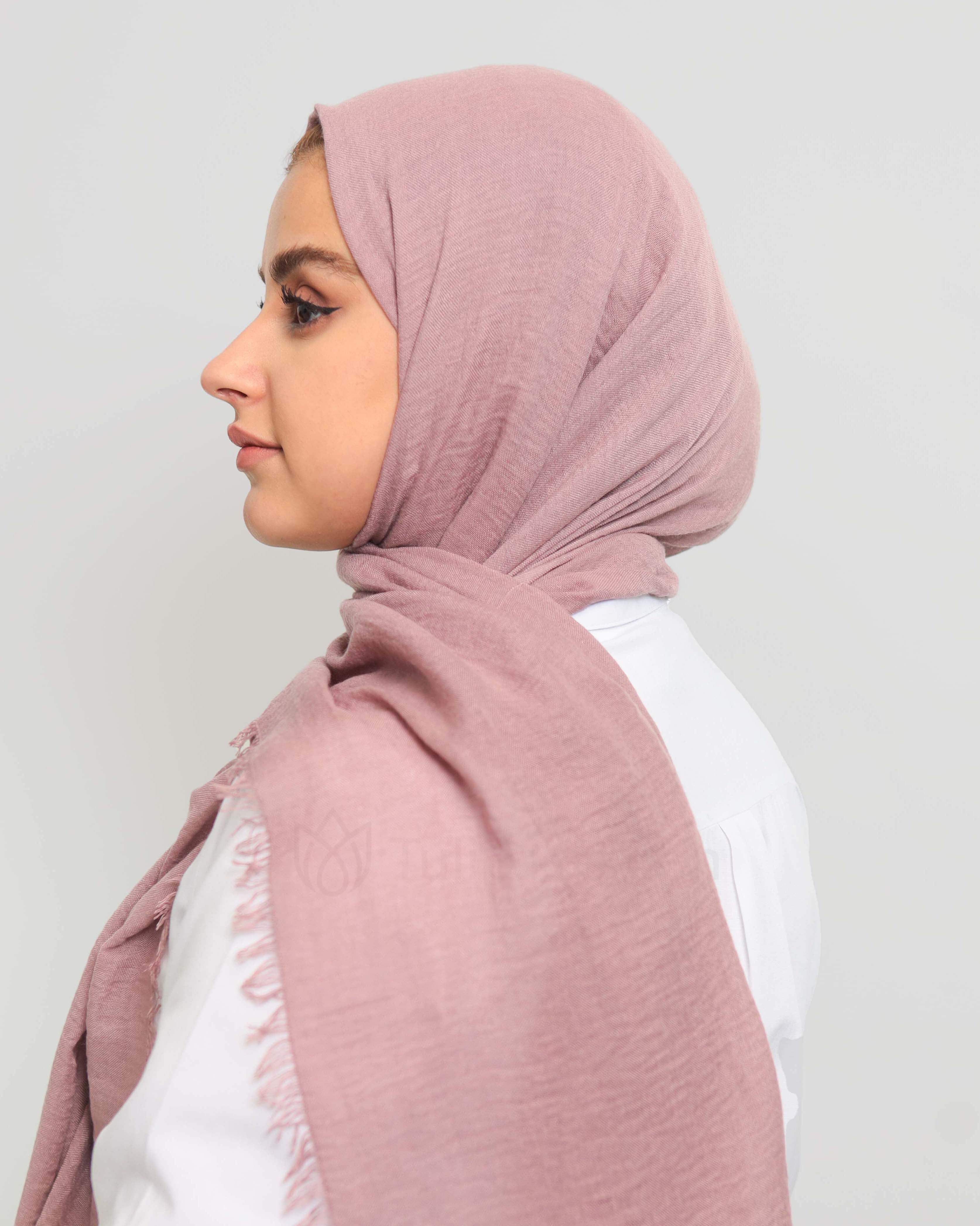 Hijab - Crinkle cotton - Mauve