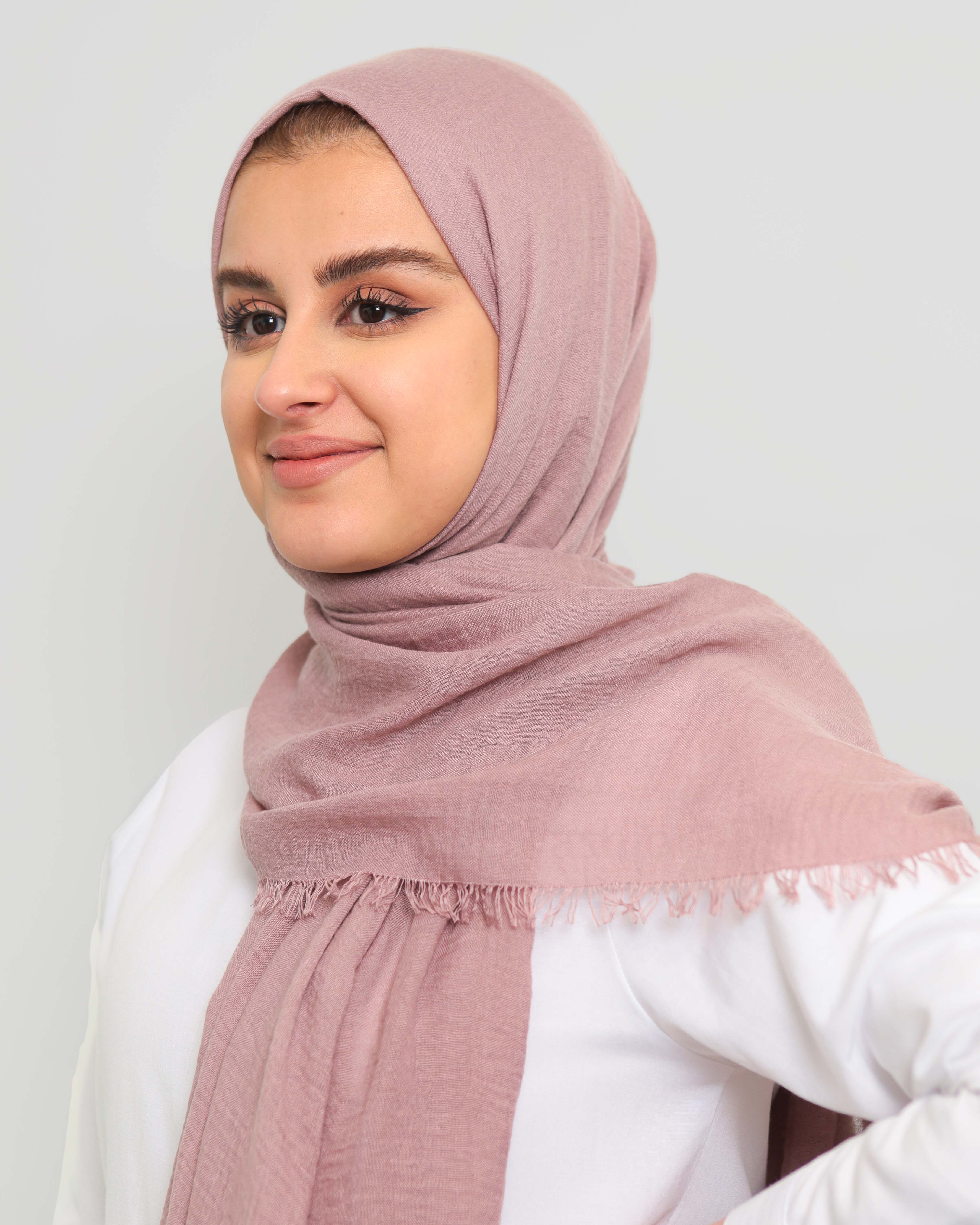 Hijab - Crinkle cotton - Mauve - 2