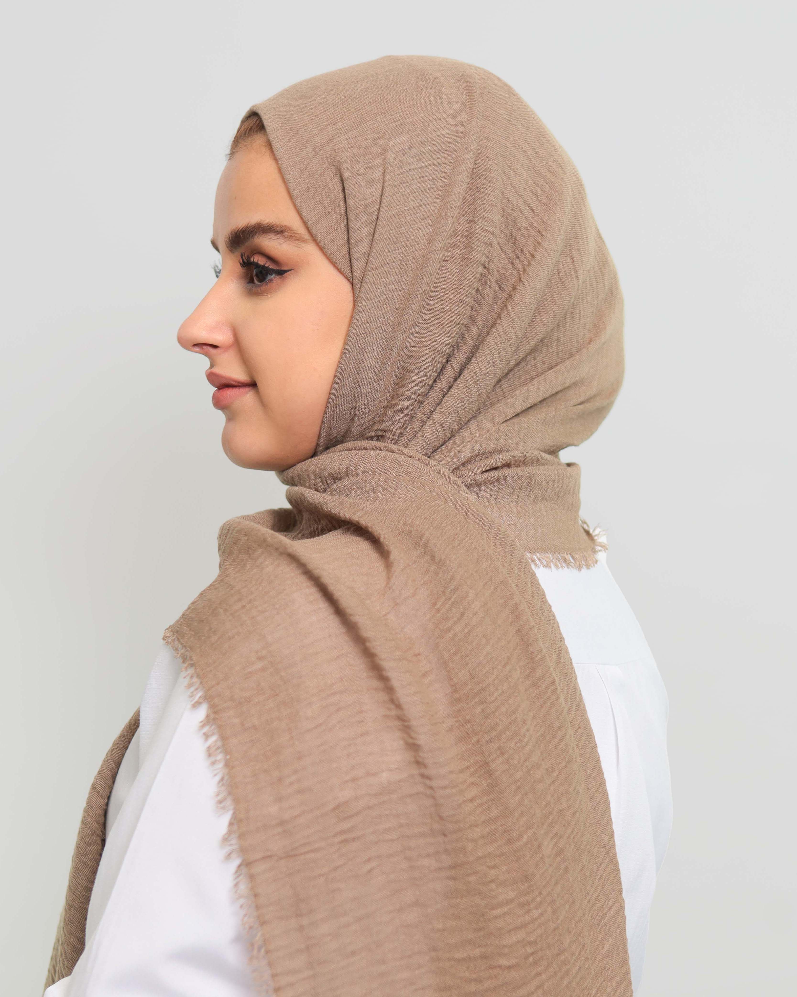 Hijab - Crinkle cotton - Nude Beige