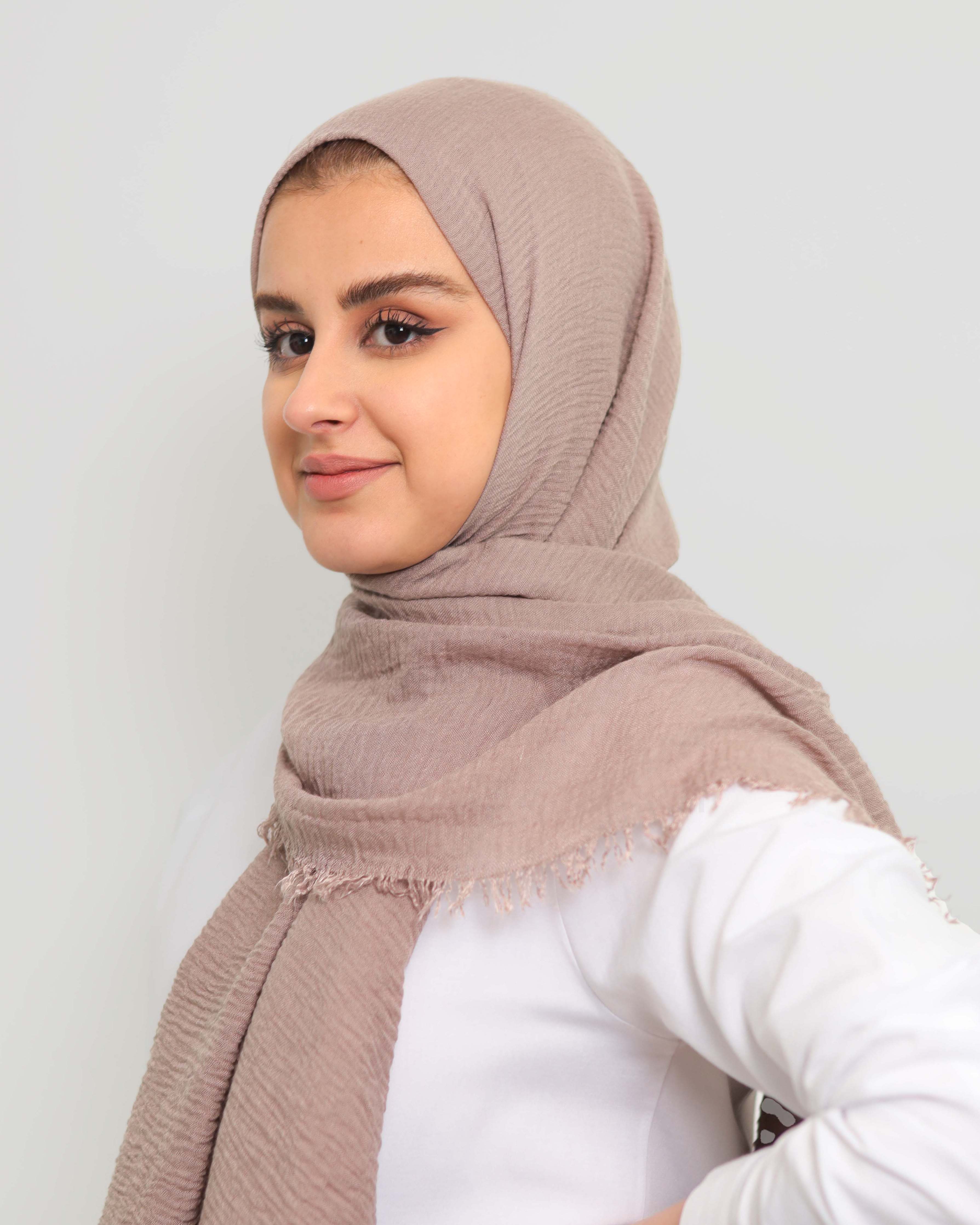 Hijab - Crinkle cotton - Taupe - 2