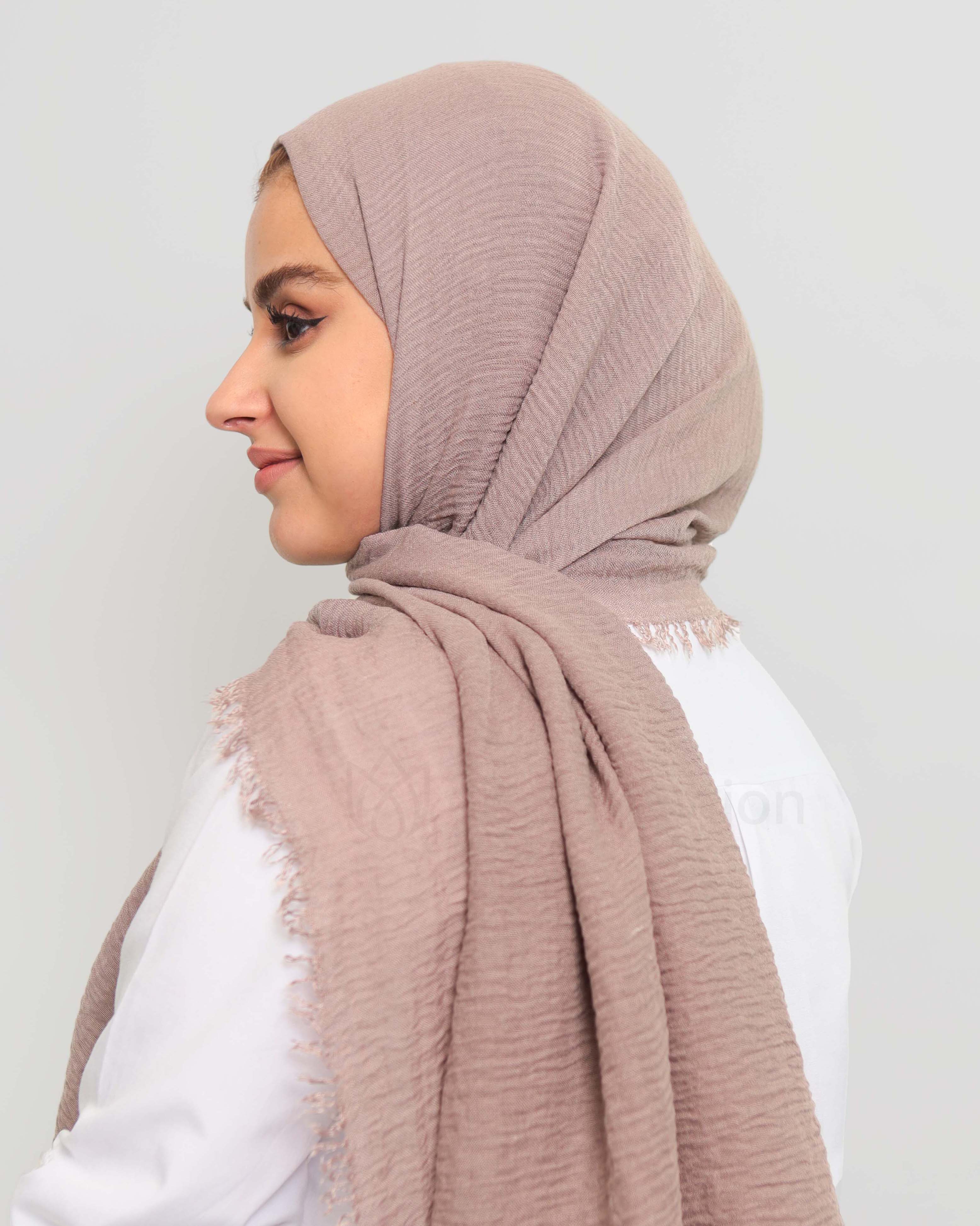 Hijab - Crinkle cotton - Taupe