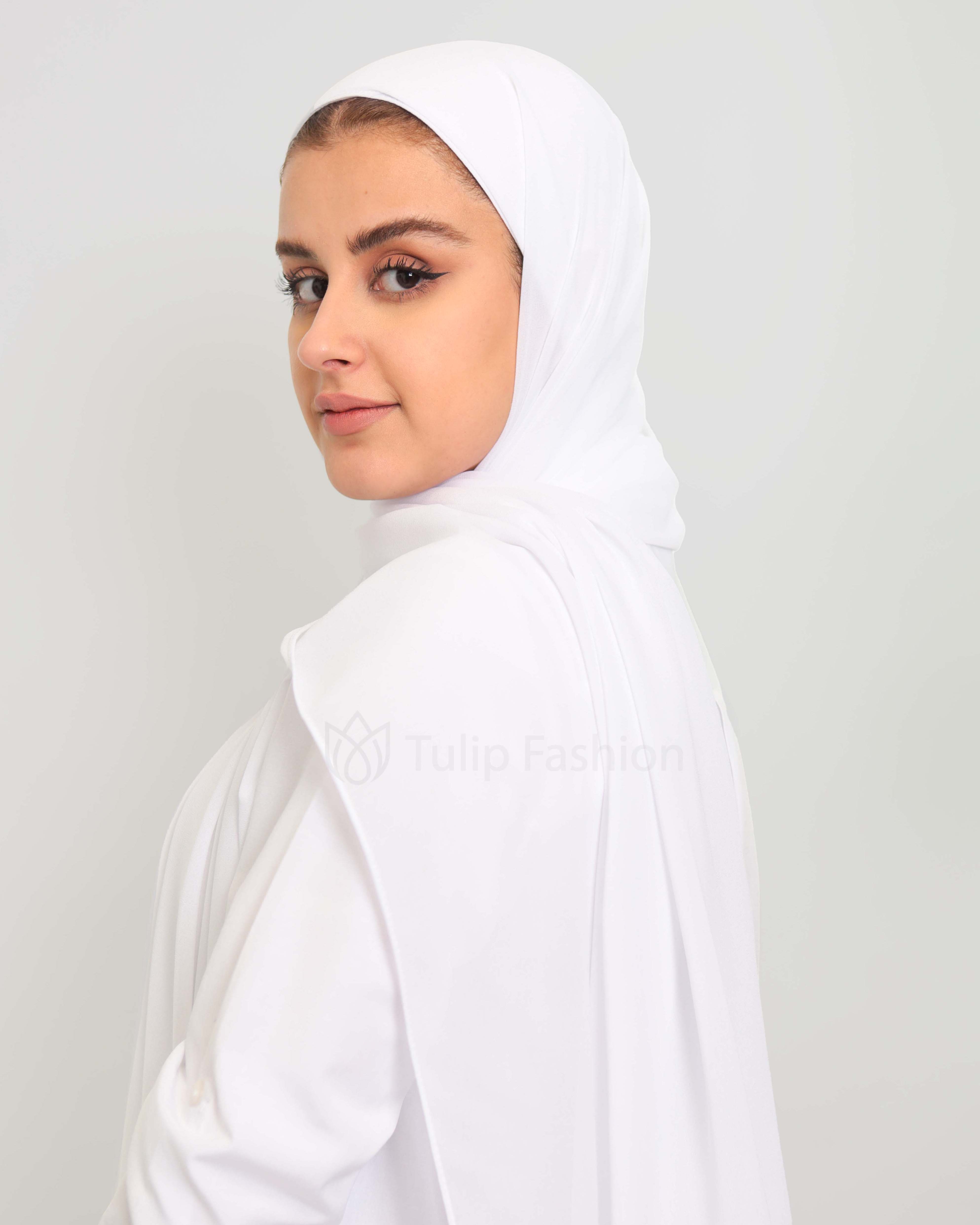 Hijab - Instant Premium Chiffon - White